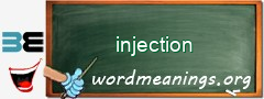 WordMeaning blackboard for injection